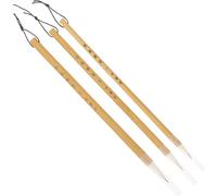 SUPVOX Chinese Brush Set Reusable and Smooth Writing Brushes for Beginners 3pcs with Bamboo Handles and Wool Tips for Stroke Drawing and Traditional Painting
