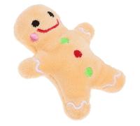 SUPVOX Christmas Dog Chew Bite Resistant Plush Gingerbread Man Interactive Teeth Cleaning for Weight Management and Playful Puppies and Dogs