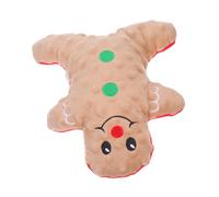 SUPVOX Christmas Dog Toy Gingerbread Man Squeaky Plush Chew Toy for Puppy Small Medium Dogs Festive Animal Plaything Xmas Present
