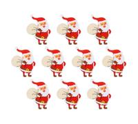 SUPVOX Christmas Embroidered Patches 10Pcs Fabric Sew-On Badges for Santa Clothes and Festive Wear