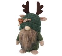 SUPVOX Christmas Gnome Figurine Antler Knitted Gnome Doll Holiday Ornaments for Indoor Table Centerpiece Winter Forest Decoration
