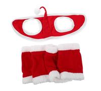 SUPVOX Christmas Horse Costume Soft Comfortable Leg Wraps and Festive Elf Hat Holiday Party Accessories for Horses with Eye-catching Design