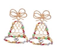 SUPVOX Christmas Jingle Bell Pendant Earrings for Women Handcrafted Dangle Drop Design with Chic Vintage Charm Festive Holiday Jewelry for Xmas Parties and Daily Wear
