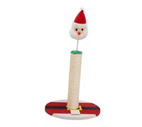 SUPVOX Christmas Santa Cat Scratching Post Sisal Rope, Small Indoor Cat Claw Scratcher, Vertical Sturdy Kitten Scratching Pole for Holiday Pet Play and Climbing