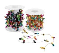 SUPVOX Christmas Simulation Light Decorative String Lights 2 Rolls 10m Miniature House Christmas Tree Decorations