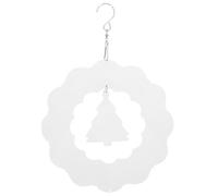 SUPVOX Christmas Sublimation Wind Spinner, 8 Inch Aluminum Christmas Tree Ornaments with Hanging Hook, Double Sided Blanks for Heat Transfer Printing, Outdoor Garden Decor