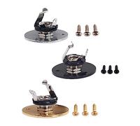 SUPVOX Chrome Guitar Output Jack 1/4 Inch 6.35mm Guitar Input Socket Jack Plate and Screws for Bass