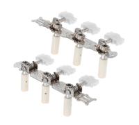 SUPVOX Classical Guitar Tuning Pegs Silver Metal Plastic Keys Easy to Install Accurate Tuners for Acoustic Folk Guitars Compatible with Various Brands