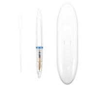 SUPVOX Clear Fountain Pen - Acrylic Refillable Ink Pen 0.5mm Fine Nib Transparent Body For Writing Drawing Artists - Office Supply School Writing Tool