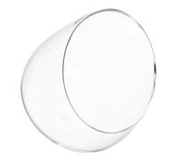 SUPVOX Clear Glass Terrarium Plant Bowl with Slant Cut for Succulent Moss Decorative Micro Landscape Container Versatile Desktop Planter Low Maintenance Eco Jar for Home and Office