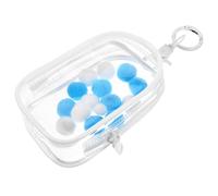 SUPVOX Clear Mini Doll Storage Bag with Keychain PVC Display Pouch for Mini Figures Portable Transparent Organizer for Jewelry and Collectibles Outdoor Use