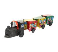 SUPVOX Clockwork Train Toy Wind up Train for Boys and Girls Early Learning Home Decorative Ornament Three Carriage Sections