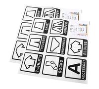 SUPVOX Clothes Size and Category Stickers 2Pcs Non-Slip Self-Adhesive Labels for Dresser and Wardrobe Organization