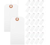 SUPVOX Clothing Price Tags 100Pcs Medium Writable Reinforced Hole Paper Labels for Laundry and Jewelry Hanging Marking