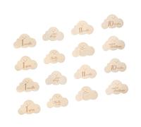 SUPVOX Cloud Shaped Wooden Milestone Discs Double Sided Photo Cards for Pregnancy Journey Newborn Announcements of Easy to Read Monthly Markers