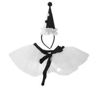 SUPVOX Clown Costume Accessories Cone Hat Cape for Themed Party | Polyester Set, Vintage Colourful Polka Dot Style, Easy to Wear for Carnival Party Fun