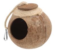 SUPVOX Coconut Shell Bird Nest Hanging Parrot Nest Bed for Pet Birds Decorative Sleeping House in Cage