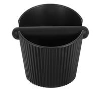 SUPVOX Coffee Grounds Knock Box Bin for Espresso Machines, Black Mini Coffee Powder Disposal Bucket with Removable Knock Bar for Home and Cafe Use