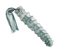 SUPVOX Collapsible Nylon Fishing Cage Net 2.6m 13-section 8-hole Portable Crab and Shrimp Trap Basket for Outdoor River Lake Fishing