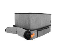 SUPVOX Collapsible Portable Cat Litter Box with Protective Baffle for Travel Foldable Lightweight Plastic Toilet Tray Easy to Clean Semi-enclosed Pet Toilet for Car Plane and Small Homes