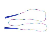 SUPVOX Colorful Beaded Jump Rope for Soft PU Handles Non Slip Skipping Exercise Equipment for School Home Outdoor Fitness Training