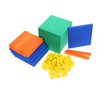 SUPVOX Colorful Math Cubes Three-level Decimal Blocks Primary School Math Learning Manipulatives Enhancing Logical Thinking Counting Skills