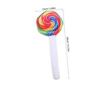 SUPVOX Colorful Swirl Lollipop Plush Pillow Soft Candy Shape Decorative Cushion Vibrant Seven Color Design Playful Artificial Candy for Decor and Unique Gift
