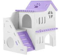 SUPVOX Colorful Villa House Hamster Hideout Hamster Hideaway Hut Multi-chamber Design for Guinea Pig Hideout House Suitable for Small Animals Like Guinea Pigs and Rats for Indoor Cage Pet