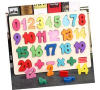 SUPVOX Colorful Wooden Math and Alphabet Puzzle for Educational Cognitive Development with Numbers and Uppercase Letters Hand-eye Coordination Jigsaw for Learning Counting and Arithmetic