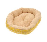 SUPVOX Comfortable Pet Sleeping Nest for Dogs and Cats Warm Indoor Pet Bed Wear Resistant Design for Chihuahuas Pomeranians and Yorkshire Terriers Yellow Checkered Diameter Height