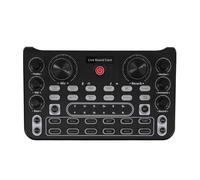 SUPVOX Compact Desktop Live Sound Card Audio Mixer with Precision Tuning for Singing and Streaming Portable Multi-channel Audio Interface for Gaming Recording and Home Ktv
