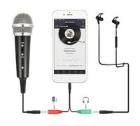 SUPVOX Condenser Microphone Bundle Black Plastic Metal with Uni-directional Polar Pattern Tripod Stand and Filter for Recording Vocals and Phone Recordings on The Go
