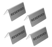 SUPVOX Conference room reservation sign 4pcs stainless steel V-shaped double-sided table sign functional for meetings and restaurant seating