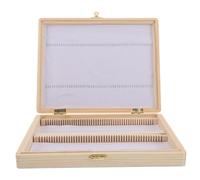 SUPVOX Convenient Wooden Microscope Slide Storage Case Teaching Container for Efficient Organization of Specimens and Slides for Schools and Laboratories