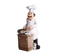 SUPVOX Cooks Figure Ornaments Resin Sculpture Wine Cabinet Decoration for Home Bar Table Shelf Display Kitchen and Office Decor