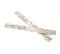 SUPVOX Copper Calligraphy Paperweight Pair with Dragon and Phoenix Design, 9-inch Metal White Copper Writing and Painting Paper Holder for Calligraphy Practice and Book Reading,