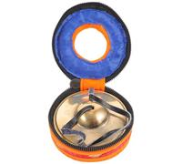 SUPVOX Copper Cymbals Bell Percussion Instrument Finger Cymbal Bells and High-pitched Tone, Lightweight and Portable for Meditation and Music, Includes Storage Case