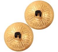 SUPVOX Copper Finger Cymbals for Belly Dance 2pcs Small Percussion Cymbals with Egyptian Pattern Thick Pure Copper for Stage Performance and Dance