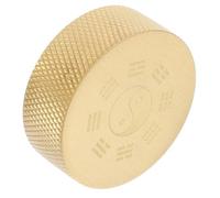 SUPVOX Copper round Paperweight for Calligraphy Practice, Solid Metal Table Paper Weight Smooth Surface, Medium Size Chinese Desk Accessory for Art and Writing