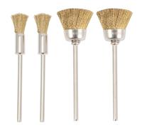 SUPVOX Copper Wire Nail Drill Cleaning Brush to Extend the Life 4pcs Easy Access into Narrow Holes Sturdy Copper Material for Nail Polishing Head and Root Canal Files