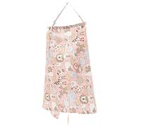 SUPVOX Cotton Nursing Cover Breastfeeding Privacy Apron with Shoulder Strap for Maternity Women, Lightweight Breastfeeding Shawl Baby Feeding Cover Outdoor Use, Pink