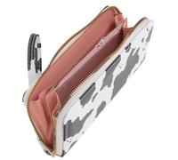 SUPVOX Cow Print Long Wallet with Multi Compartments, Black Color Cowhide Pattern Clutch Purse for Women, Large Capacity Money Organizer Suitable for Casual and Party Use