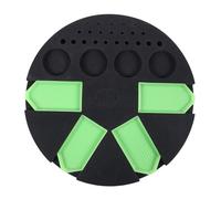 SUPVOX Craft Tools Organizer Tray with 4 Green Silicone Dishes, Black DIY Rhinestone Beads Holder Plate for Craft Accessories Storage and Sorting