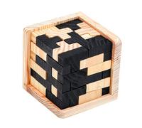 SUPVOX Creative Kongming Lock Interlocking Puzzle Brain Teaser for Adults Educational Bamboo Game for Logical Thinking Hand-eye Coordination Stress Relief