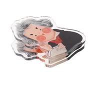 SUPVOX Creative Musician Piano Sheet Music Clip Cartoon Note Clip for Violin Guzheng Practice Small Plastic Music Score Holder with Beethoven Design and Sheet Pages