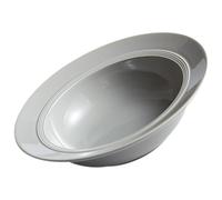 SUPVOX Creative Nordic Grey Ceramic Deep Pasta Plate Salad Bowl Porcelain Serving Dish for Dinner and Snacks,
