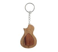 SUPVOX Creative Wooden Guitar Pick Keychain Storage Box, 2pcs Set Includes Natural Wood Plectrum and Protective Holder, Portable Music Accessory for Guitar Players in Uk