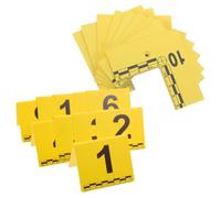 SUPVOX Crime Scene Evidence Markers with Reflective Surface and Sequential Numbering, V-Shaped 20pcs Yellow Plastic with Measurement Scale and L-Shaped Tags for Efficient Evidence