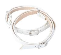 SUPVOX Cross White Detachable High Heel Shoe Straps with Buckles, Adjustable Pu Ankle Shoelaces for Women, Anti-loose Cross Shoe Straps for Secure Fit on Heels