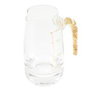 SUPVOX Crystal Glass Wine Decanter 100ml with Gold Foil, Handheld Fast Liquid Dispenser for Spirits, Household Bar Tool Suitable for Home Entertaining and Wine Aeration Random Color